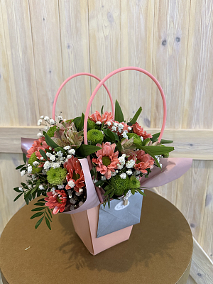 Композиция в сумочке "Доброе утро"