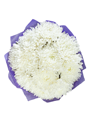 Букет из белых хризантем 