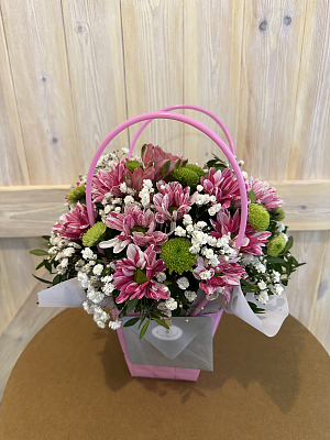 Композиция в сумочке "Милый презент"